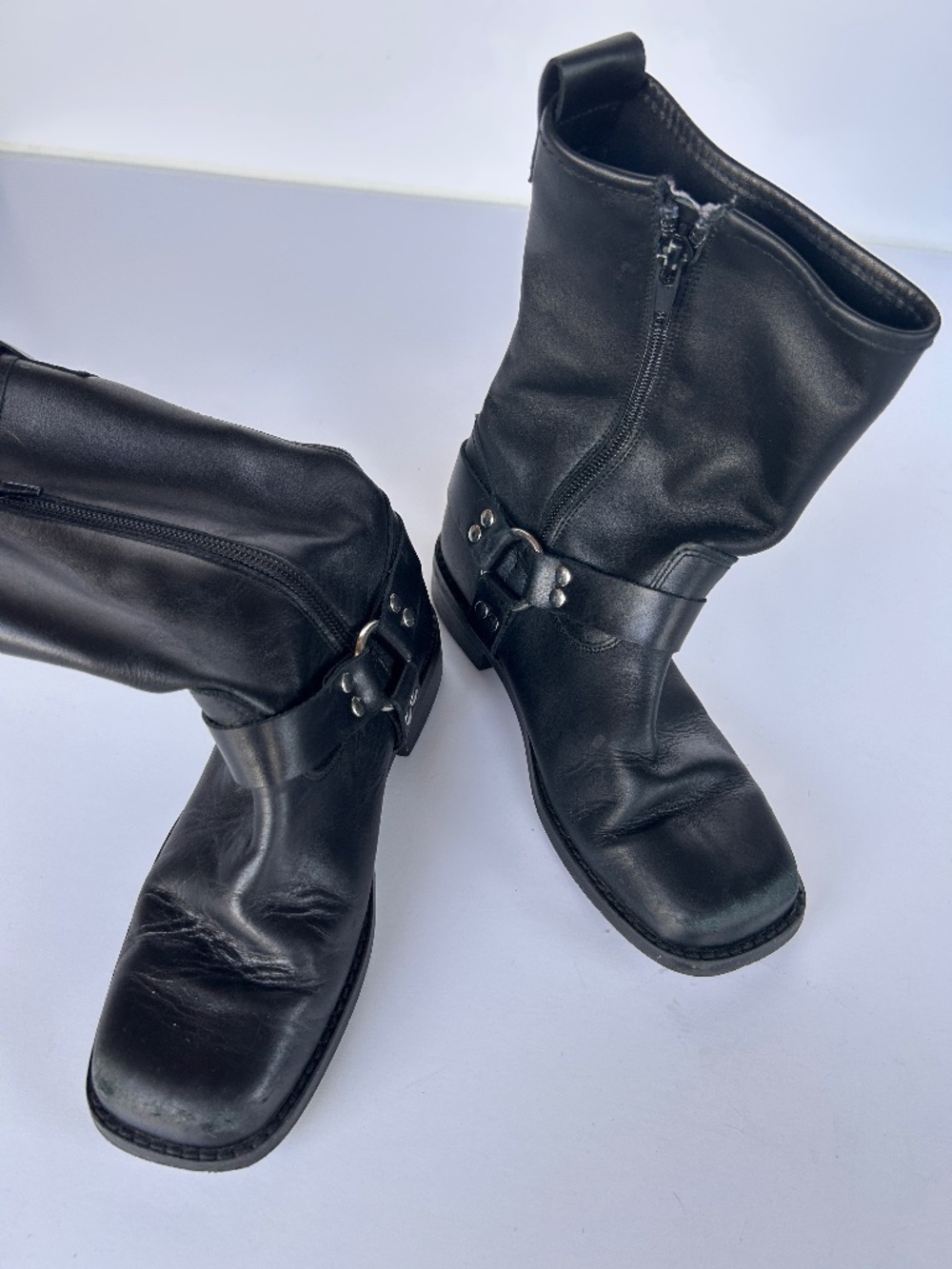 Kids Zara Leather Moto Boots